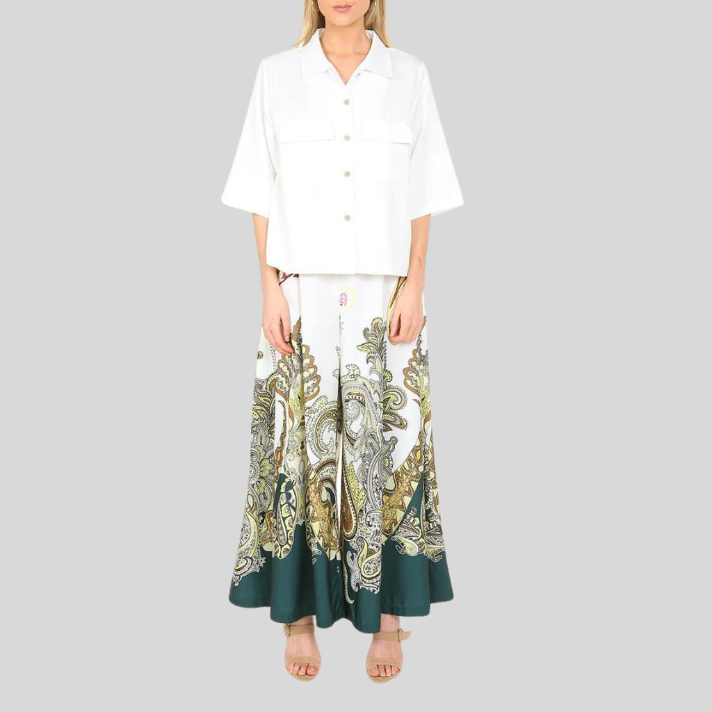 Veronika - Palazzo-Hosen-Set mit Paisley-Muster