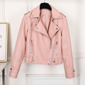 Schwarze Lederjacke mit Revers und figurbetontem Schnitt