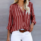 Jantien - Trendy Gestreifte Damenbluse