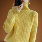 Eva - Gestrickter Rollkragenpullover aus Kaschmir