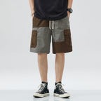 Herren-Shorts im geraden Stil mit Farbblock - Elias