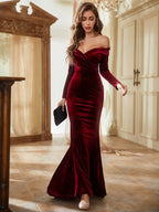 Elegantes Damenkleid aus Samt - Lioren