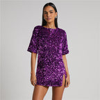 Damen Paillettenkleid mit Glanzeffekt - Salyen