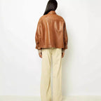 Lederjacke im Vintage-Stil