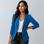 Elegant geschnittener Damenblazer mit einem Knopf - Berenice