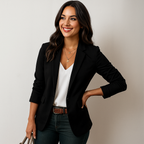 Elegant geschnittener Damenblazer mit einem Knopf - Berenice