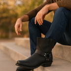 Niedrige Damenstiefel aus veganem Leder mit seitlichem Reißverschluss - Alondra