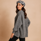 Damen Strickjacke weich gestrickt Oversize Design lange Ärmel - Nadia