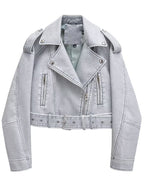 Waschbare Lederjacke mit Farbverlauf