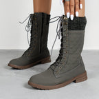 Gepolsterte hohe Damenstiefel - Irina