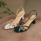 Janicka - Sandalen mit Pfennigabsatz und offener Spitze