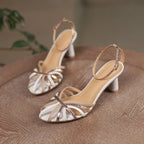 Janicka - Sandalen mit Pfennigabsatz und offener Spitze