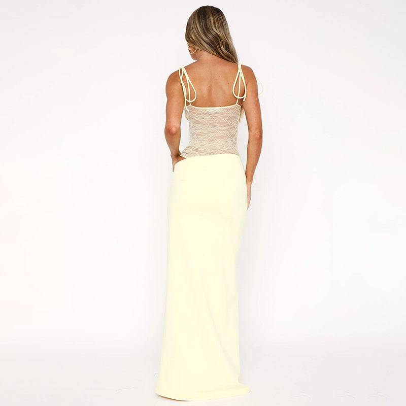 Langes Partykleid aus Spitze für Frauen - Rina