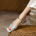 Maigan - Sandalen mit Blockabsatz und offener Spitze