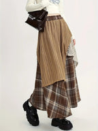 Asymmetrischer langer Trapezrock, elegant und modern - Diana