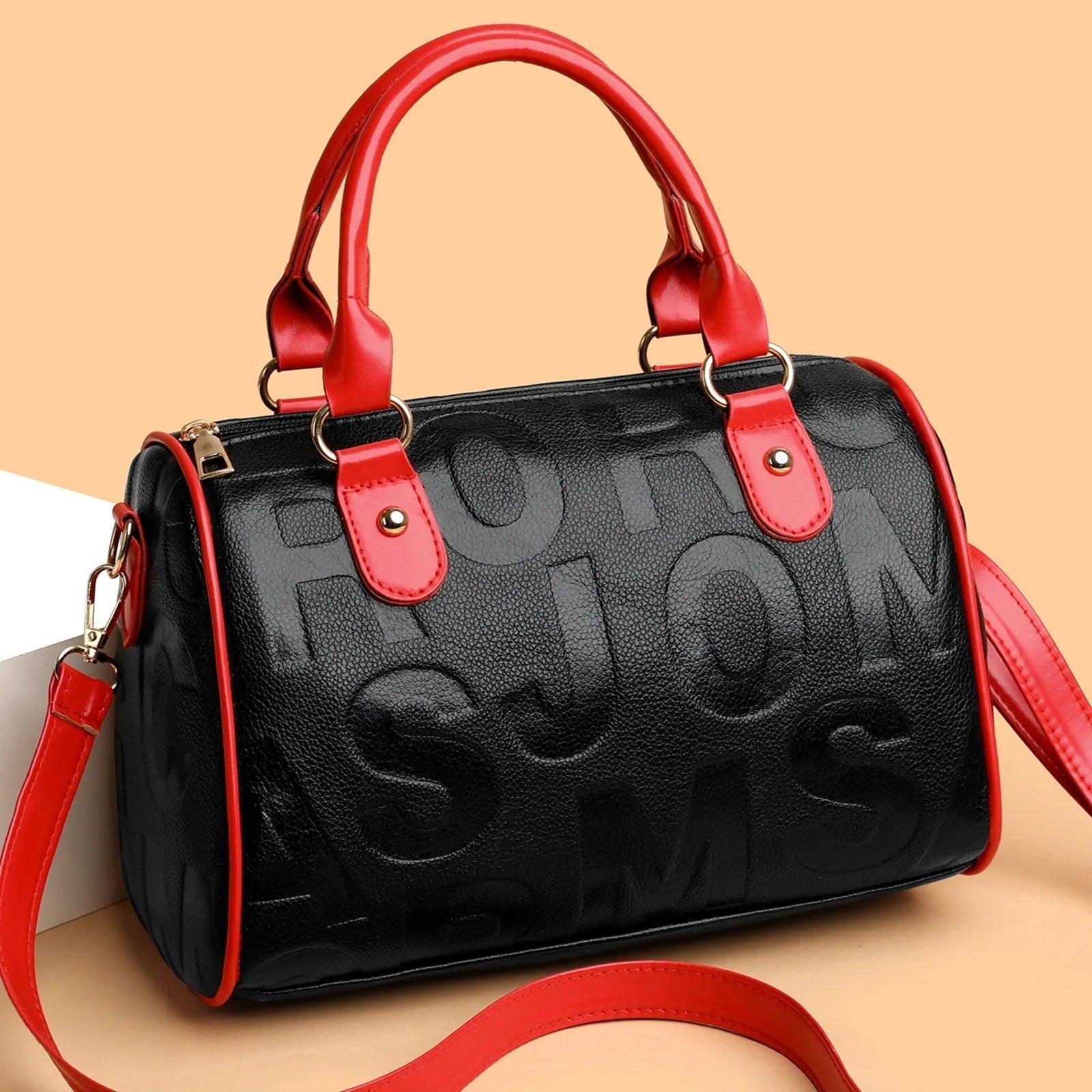 Damenhandtasche aus geprägtem Kunstleder - Yanelis