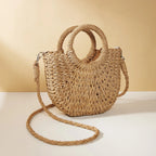 Damenhandtasche mit runden Griffen im Strandstil - Noa