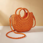 Damenhandtasche mit runden Griffen im Strandstil - Noa