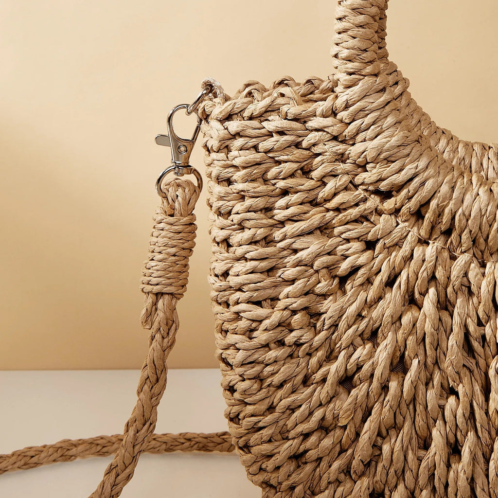 Damenhandtasche mit runden Griffen im Strandstil - Noa