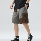 Herren-Shorts im geraden Stil mit Farbblock - Elias