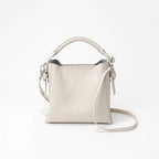 Echtes Leder Damen Eimertasche strukturiertes Design - Hellblau