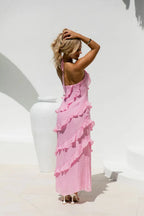 Ayla - Langes Neckholderkleid in elegantem Schnitt