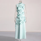 Lena - Langes rosa Kleid mit Blumen