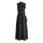 Lena - Langes rosa Kleid mit Blumen