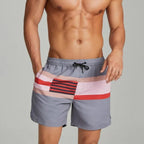 Herren-Shorts aus Mikrofaser mit mehrfarbigem Aufdruck - Adrian