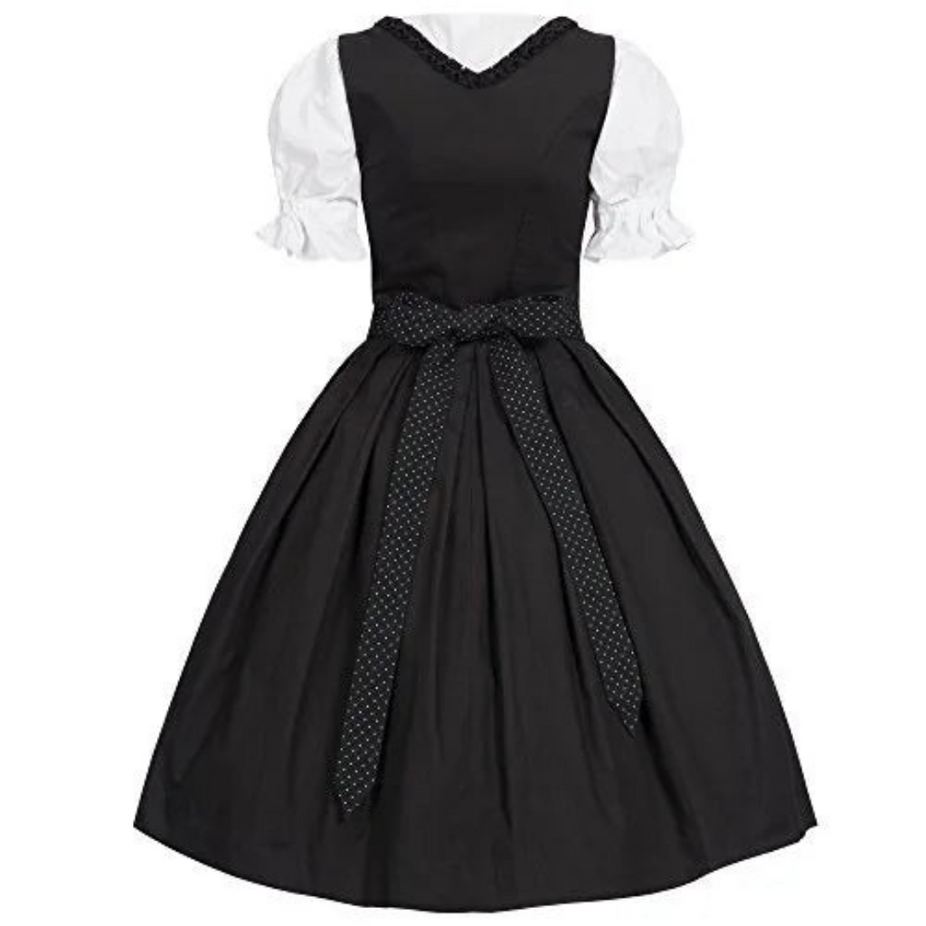Damen Schwarz Oktoberfest Dirndl Kleid - Margarete