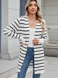 Strickjacke mit Streifenmuster und lockerer Passform