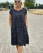 Bedrucktes Damen Sommerkleid mit Rundhalsausschnitt - Nelia