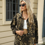 Denim-Set mit Leopardenmuster - Sylvie