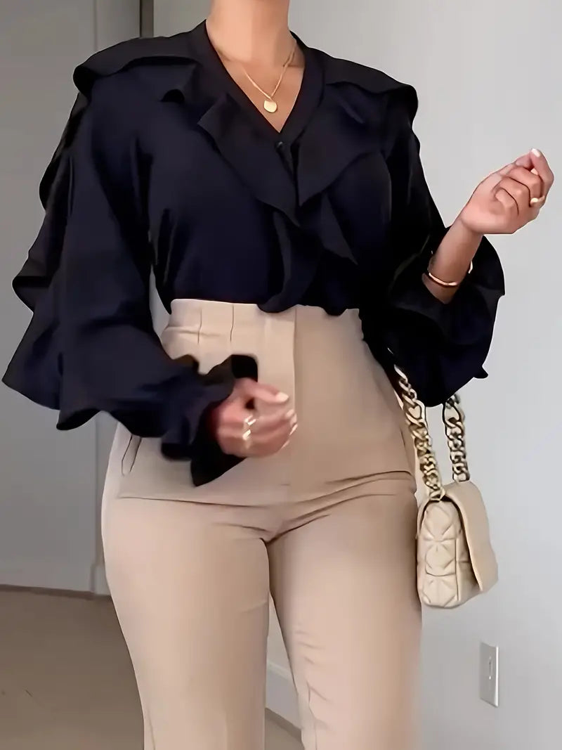 Isabelle Rüschenbluse Damen – Romantisch und Stilvoll