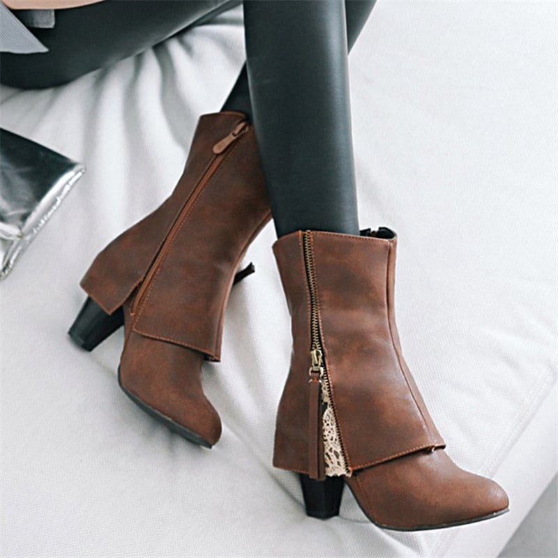Damen-Stiefeletten im Retro-Stil - Livanne