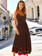 Nyra - Bohème Sommerkleid mit V-Ausschnitt