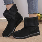 Winterliche Damenstiefel mit gestrickten Stulpen - Pilar