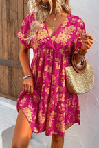 Paula - Kleid mit Blumenmuster und kurzen Ärmeln für Damen