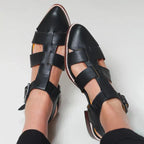 Geschlossene Damen-Riemensandalen mit Schnallenverschluss - Mireva