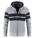Herrenstrickjacke mit Kapuze und Thermofutter - Tobias
