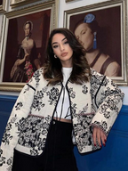 Elowen - Vintage Patchwork Damen Blumenjacke