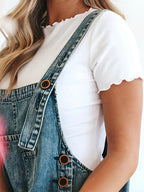Lockere Passform, Used-Look-Jeansoverall - Jenna
