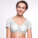 Dirndlbluse Damen Spitze Traditionell Kurzarm - Elsbeth