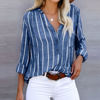 Jantien - Trendy Gestreifte Damenbluse