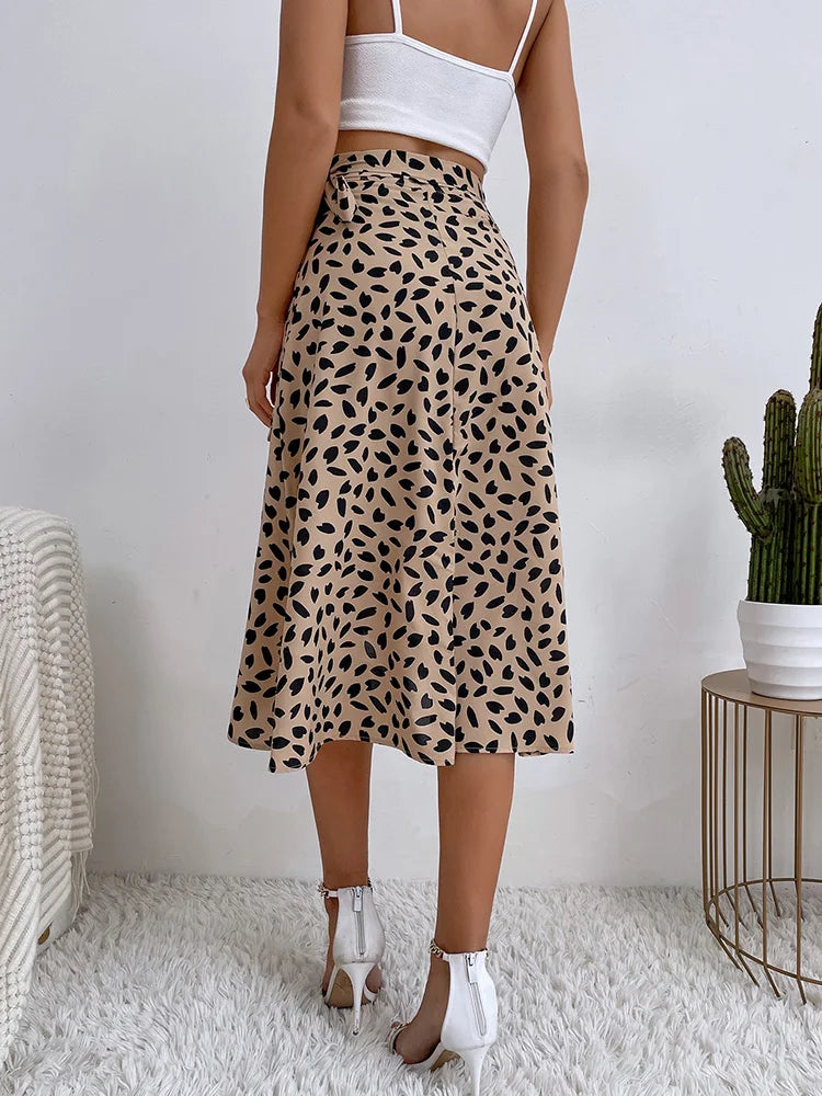 Damen Wickelrock Boho Stil asymmetrischer Druck Sommer - Isadora