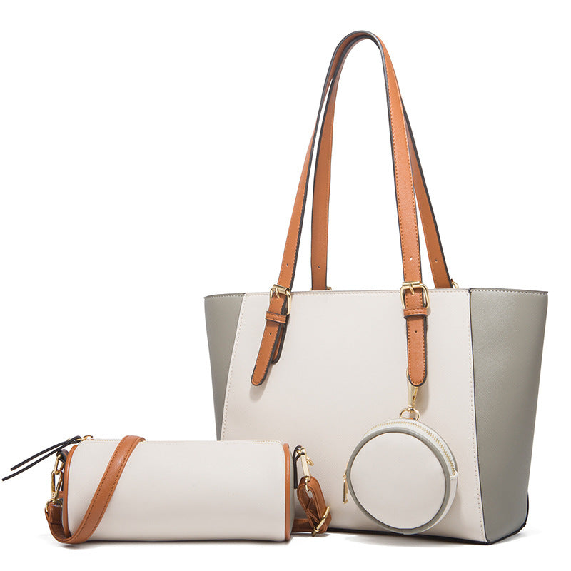 Elegante Damen-Tragetasche mit zweifarbigem Design