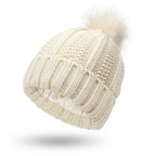 Damenstrickmütze mit Bommel - Daitonna