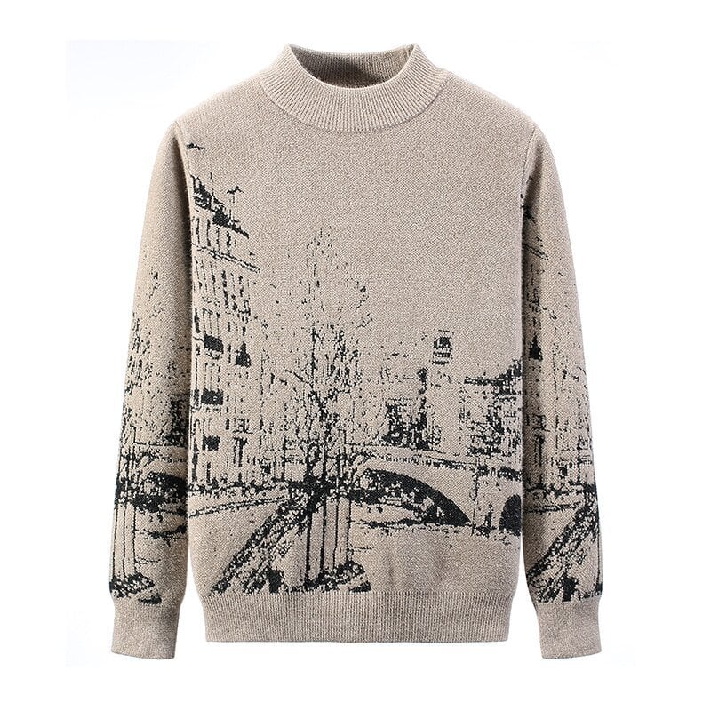 Dicker Herren-Strickpullover Urban-Effekt - Naël