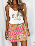 Ferne - Cami Kleid mit Blumendruck und Kordelzug
