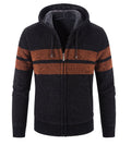 Herrenstrickjacke mit Kapuze und Thermofutter - Tobias